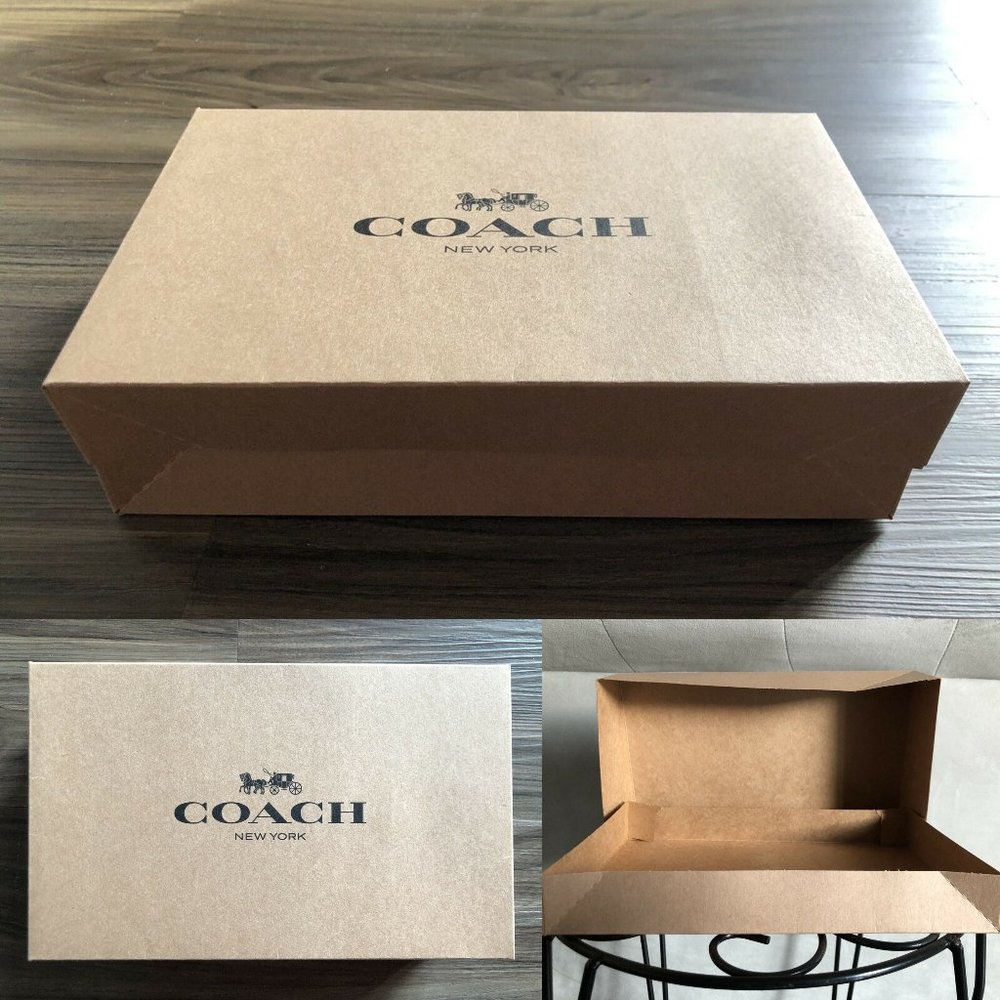 NEW COACH Medium Paper Gift Box for small bag & wallet - 6”x10.5”x2.5”
